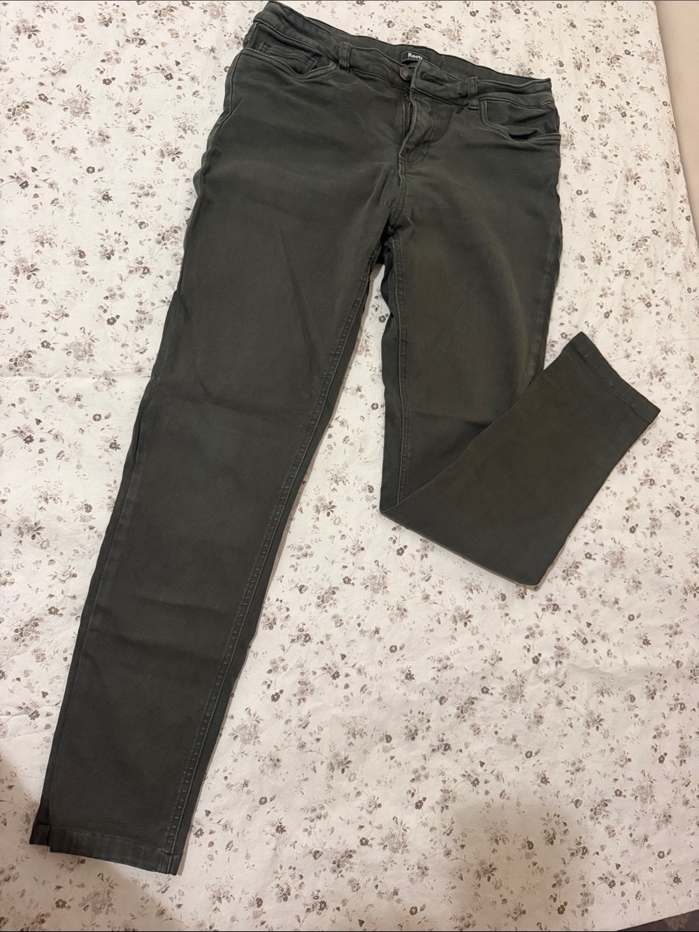 Roots Women's Skinny Jeans in Dark Olive